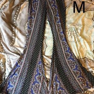 Patterned Flare Bell Bottom Pants